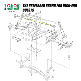 10L0L tie rod front view for Club Car DS 2009-up provides reliable replacement
