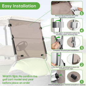10L0L tinted windshield demonstrating precise fitment on Yamaha G29 Drive