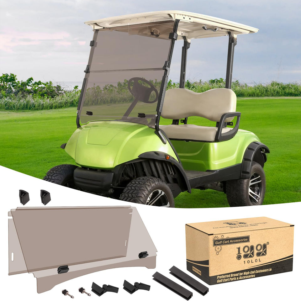10L0L tinted windshield for Yamaha G29 Drive offers glare reduction for sunny drives