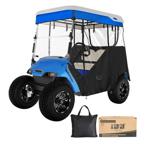 10L0L EZGO TXT track-style enclosure front view protects against rain