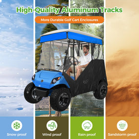 10L0L blue enclosure with clear PVC windows enhances daytime visibility