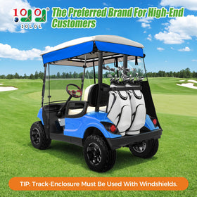 10L0L enclosure, side view, with roll-up sides for ventilation and comfort