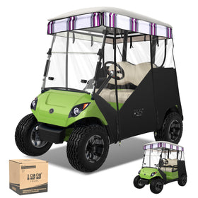 10L0L track-style enclosure for Yamaha G29 Drive enhances shelter and visibility during rounds.