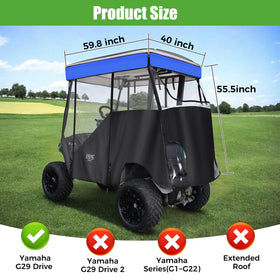 10L0L Yamaha G29 enclosure, closed side view with three-sided coverage and compact profile.
