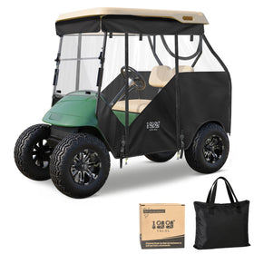 10L0L track-style enclosure front view offers clear visibility and all-weather protection