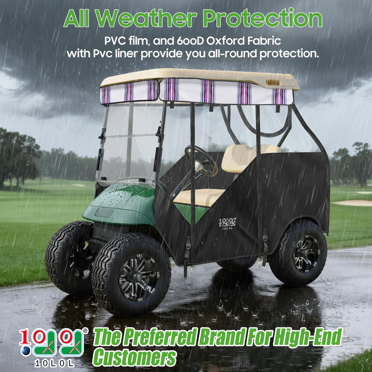 10L0L track-style enclosure side view left shows durable frame and waterproof fabric