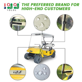 10L0L transparent PVC windshield seals rain and wind for EZGO TXT.