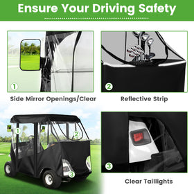 10L0L roll-up windshield, doors, and rear panel for easy ventilation