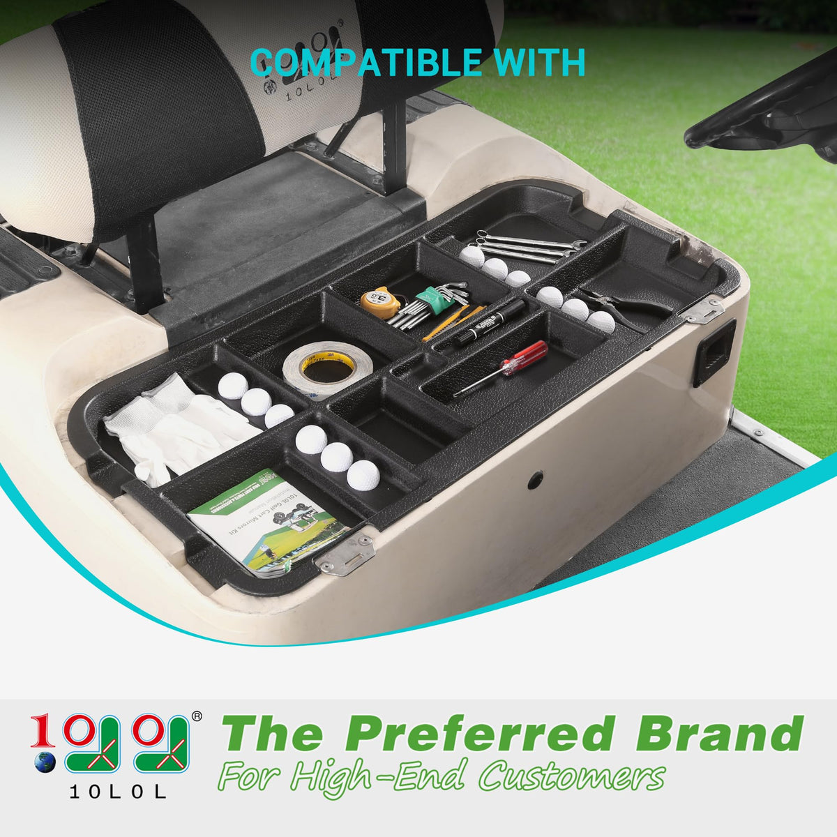 10L0L Trojan battery underseat organizer boosts under-seat storage