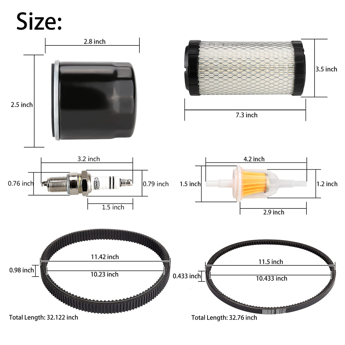 10L0L oil filter element for golf carts supports clean lubrication