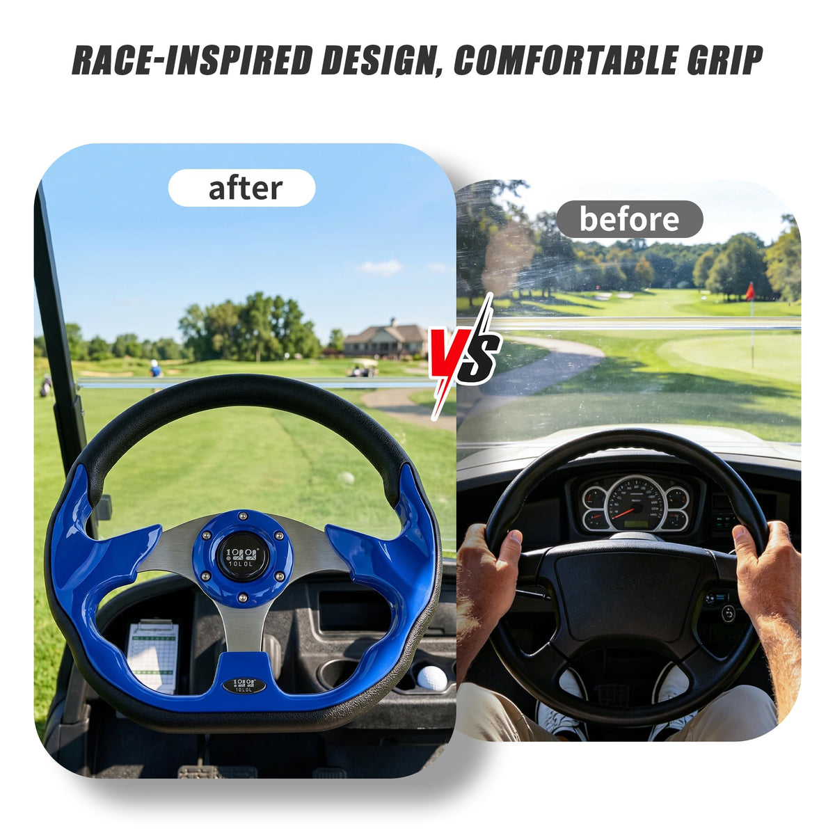 10L0L 12.5-inch wheel size fits most golf carts.