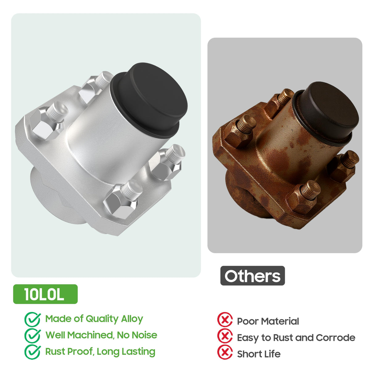 10L0L 2-pack hub kit simplifies replacement on two wheels