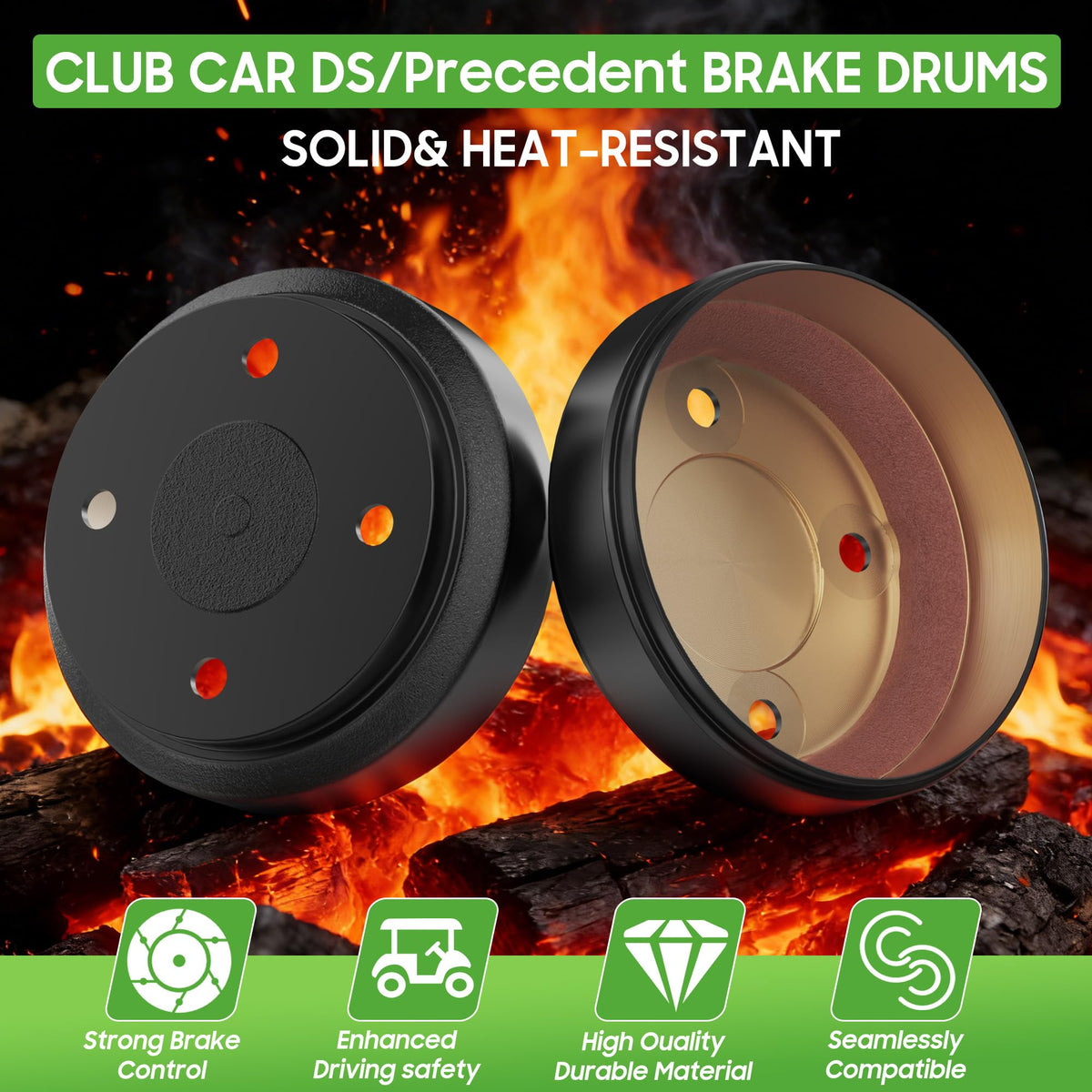 Two-pack of 10L0L brake drums packaged together for quick replacement.