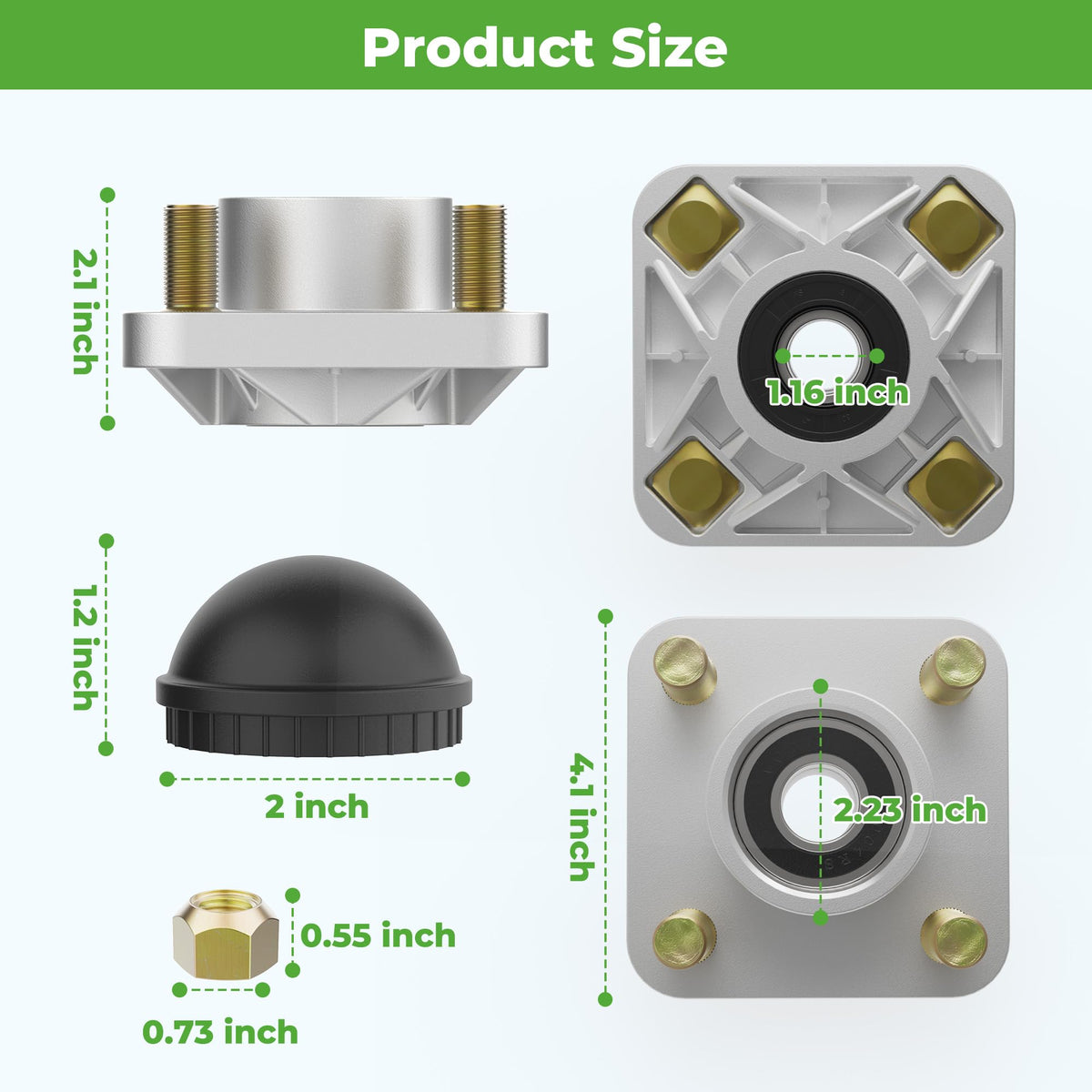 10L0L two-pack front wheel hubs for Yamaha G22 and G29.