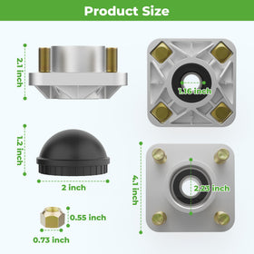 10L0L two-pack front wheel hubs for Yamaha G22 and G29.