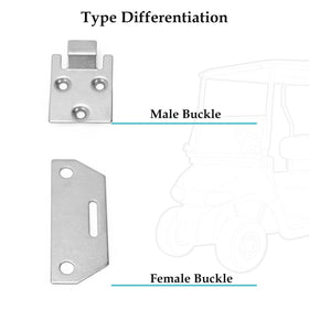 10L0L two-pack hinge plates ready for replacement on EZGO RXV