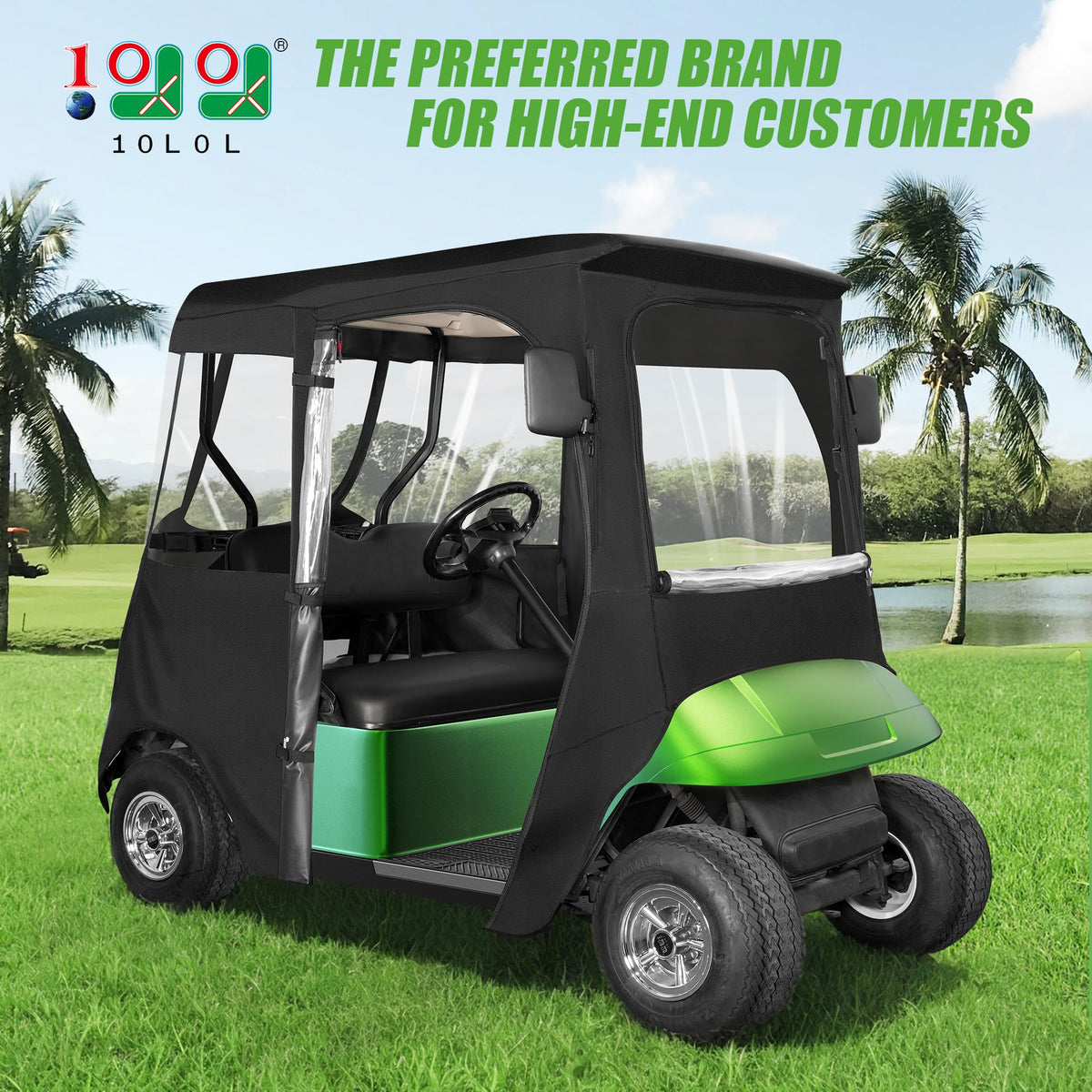 10L0L two-passenger enclosure side view keeps riders dry