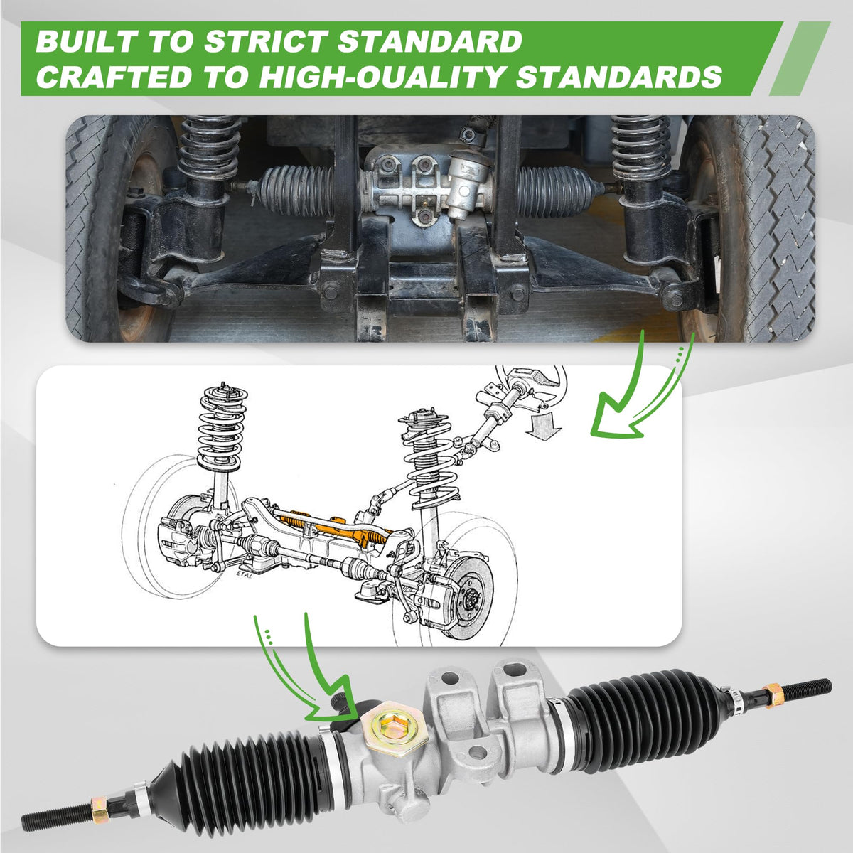 10l0l two-pcs tie rod ends ensure secure alignment and easy replacement.