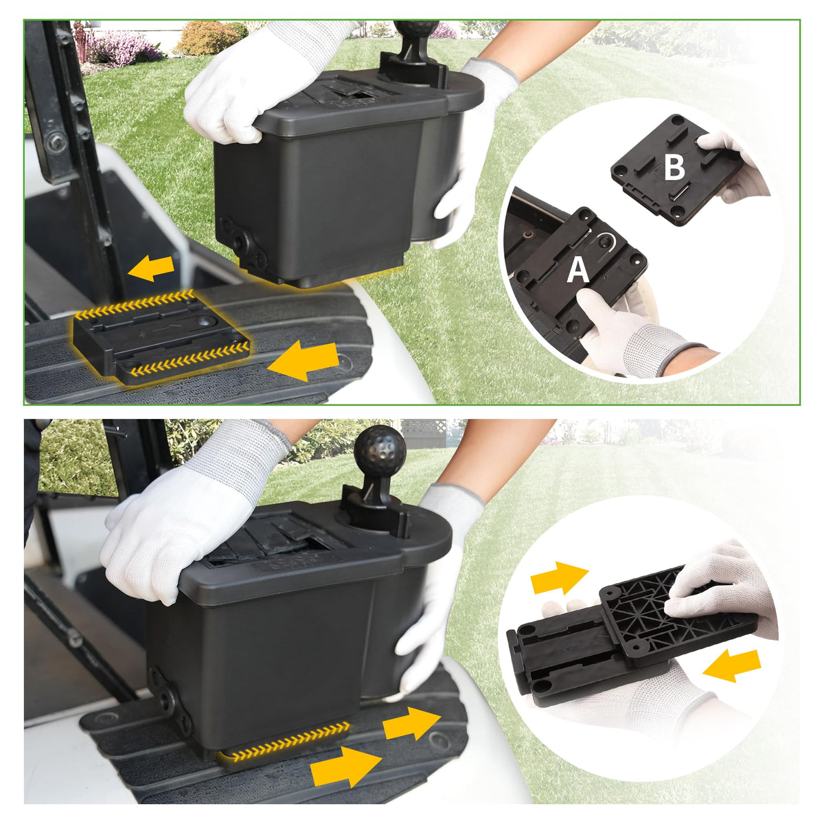10L0L two-slots ball and club wash illustrating separation for easy water changes
