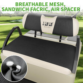 Two-tone black and beige design refreshes the cart interior