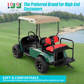 10L0L two-tone design seat covers add color and luxury vibes.