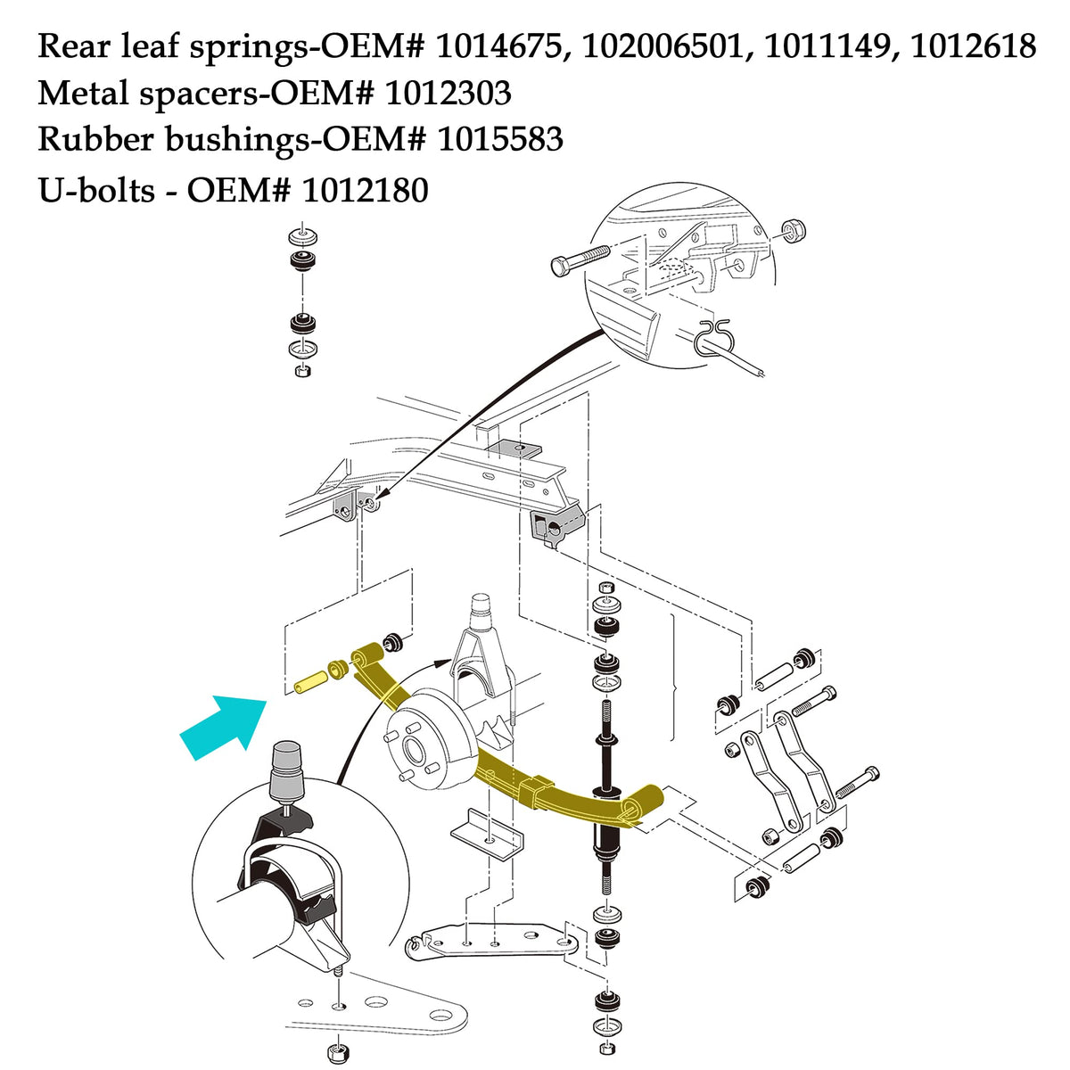 10l0l u-bolt 1012180 for secure mounting during install
