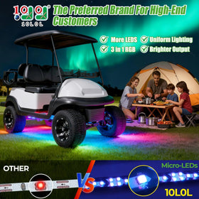10L0L canopy illumination underbody lights for golf carts enhance nighttime ambiance