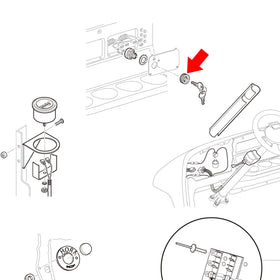 10L0L EZGO Marathon ignition switch offers fast engagement with 3-position control.