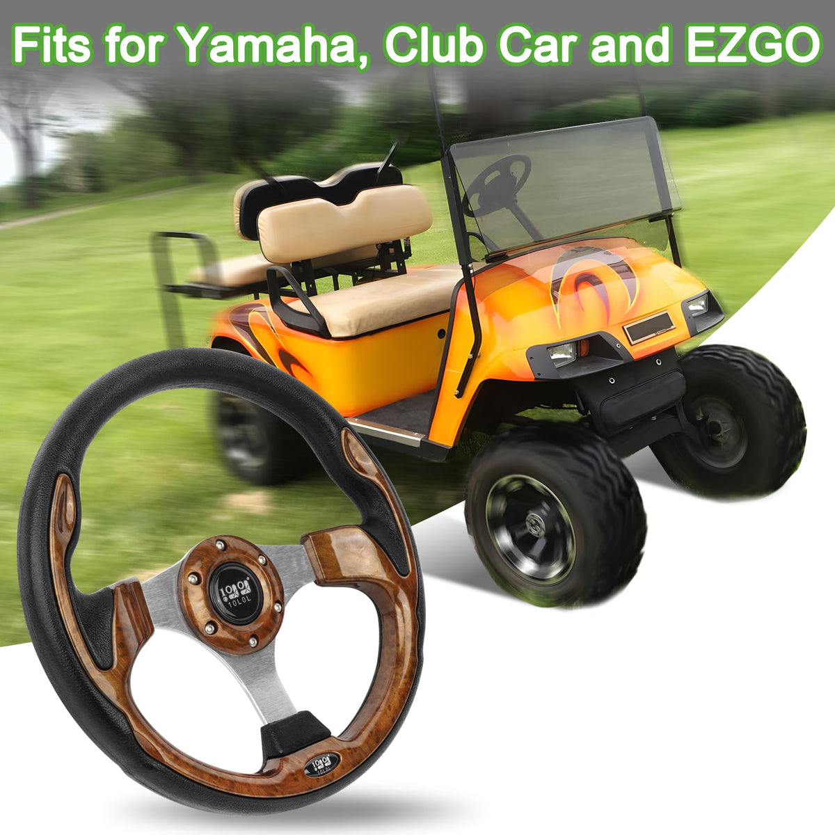 10L0L steering wheel for Club Car DS Precedent delivers effortless control on long drives.