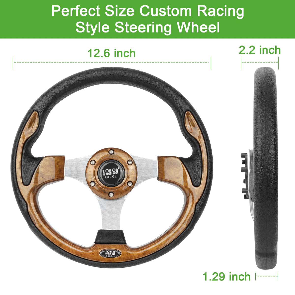 10L0L PVC body keeps weight light while resisting wear during regular cart use.