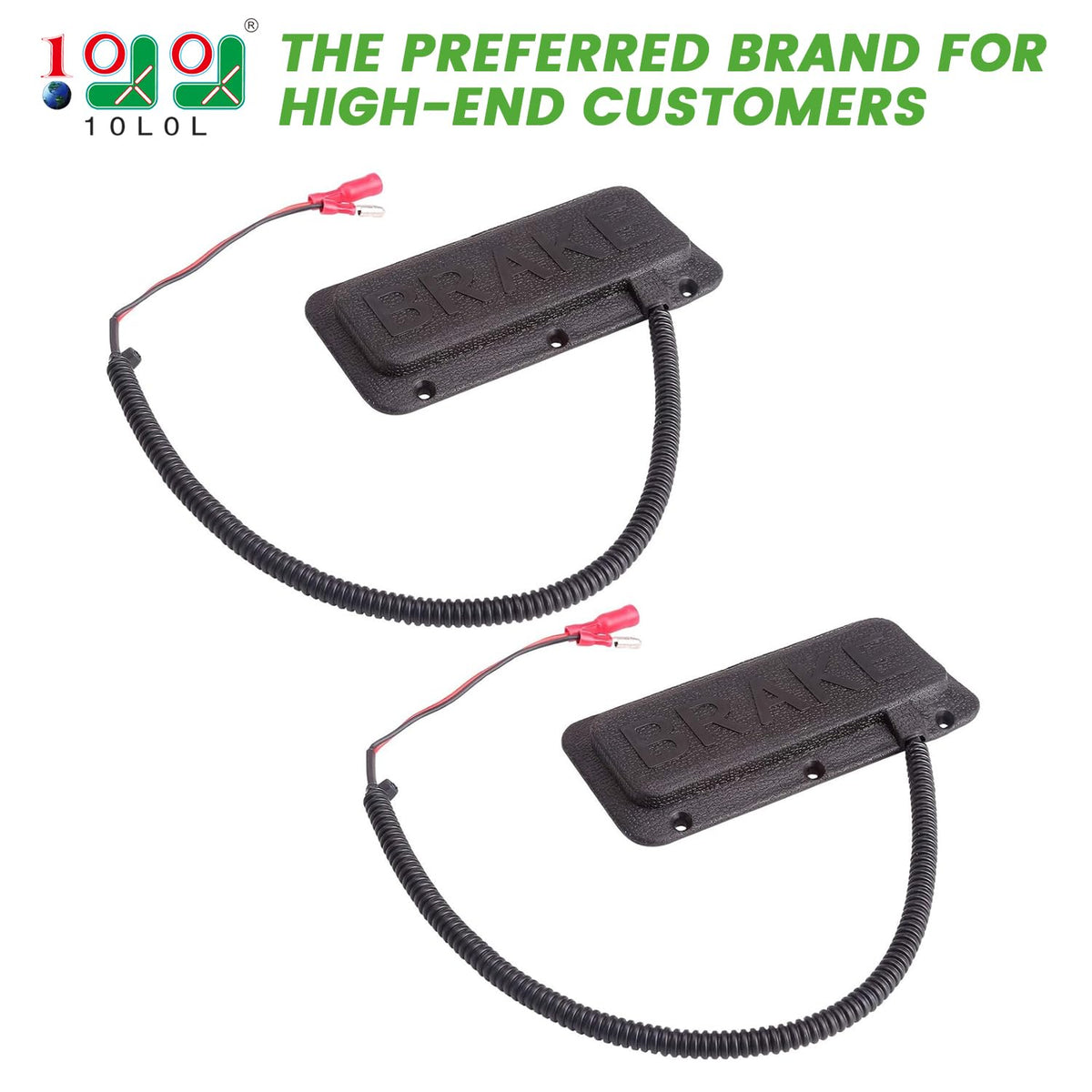 10L0L universal brake light switch mounted on EZGO cart for simple installation