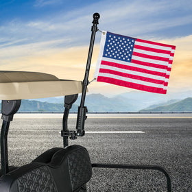 10L0L universal-fit flag pole kit ready for Yamaha Club Car EZGO