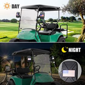 10L0L universal-fit golf cart mirror mounted on different roof bars