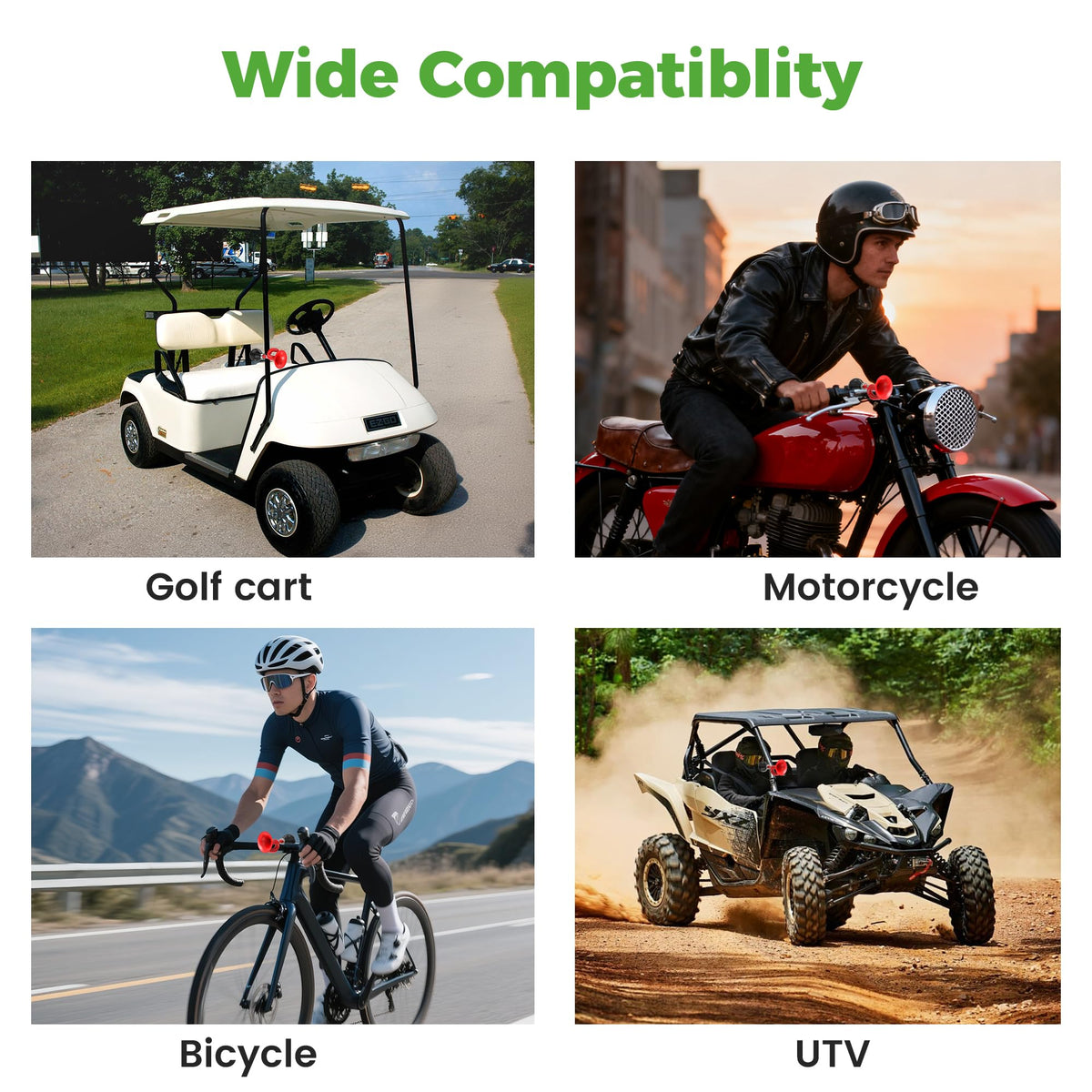 10L0L universal fit for golf carts, bikes, boats, RVs.