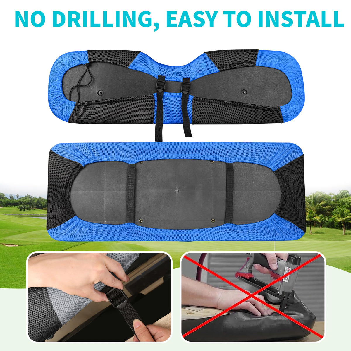 10L0L universal fit works with Yamaha, EZGO TXT/RXV, and Club Car.