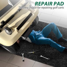 10L0L universal garage mat fits golf carts and more for maintenance