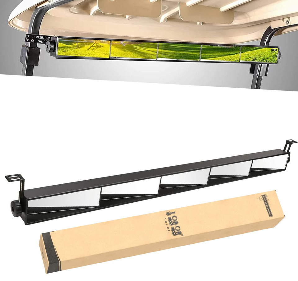 10L0L universal golf cart mirror front view with wide-angle awareness