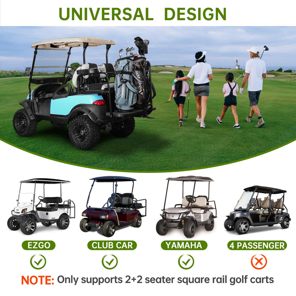 10L0L bag holder fits 1-inch square frame on 2+2 carts