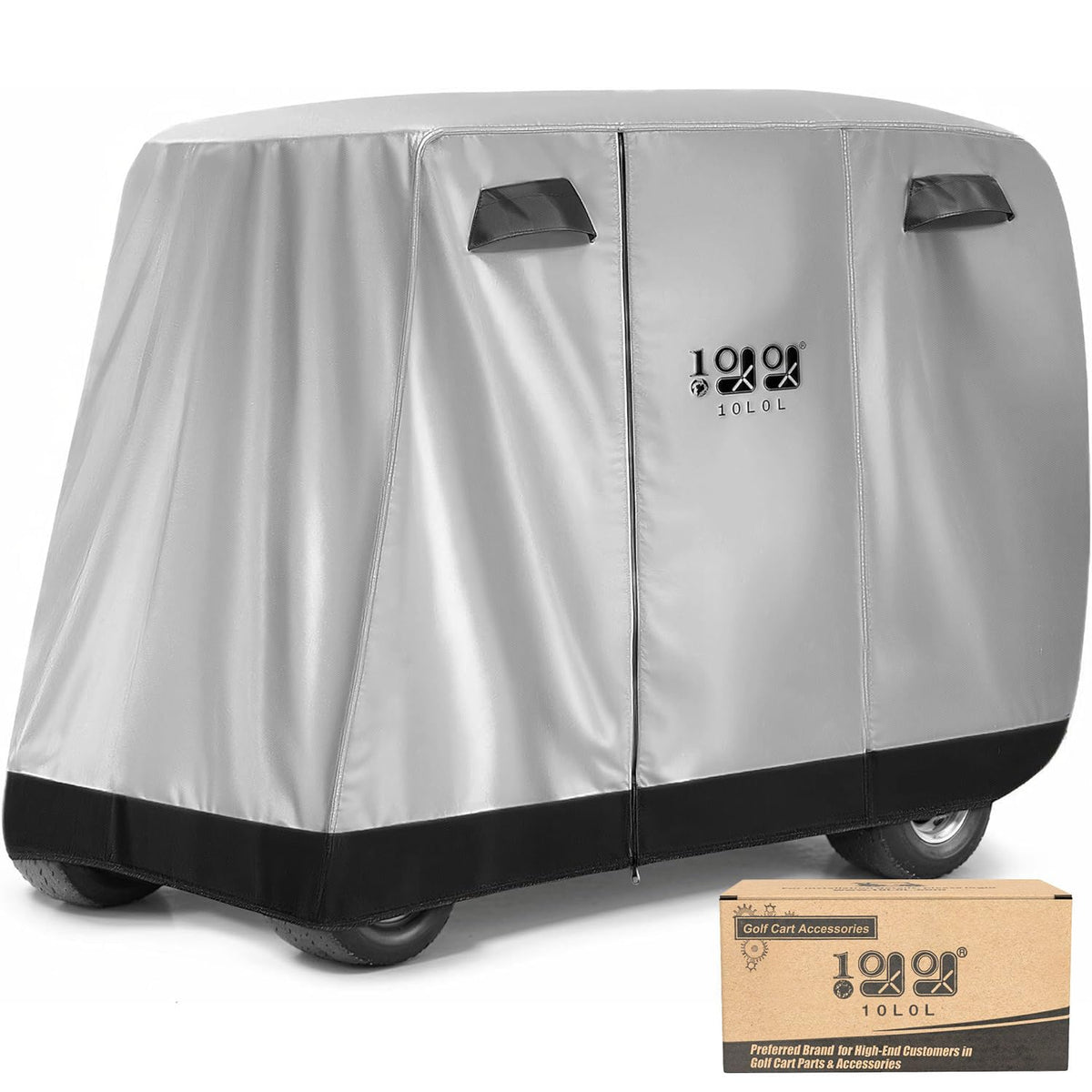 10L0L universal golf cart cover front view shields EZGO and Yamaha from sun and rain
