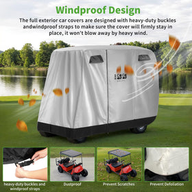 Close-up shows UV coated polyester and soft PVC lining protecting the cart