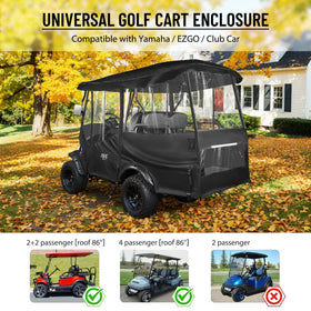 10L0L universal golf cart enclosure 600D fabric close-up highlighting durability and waterproofing