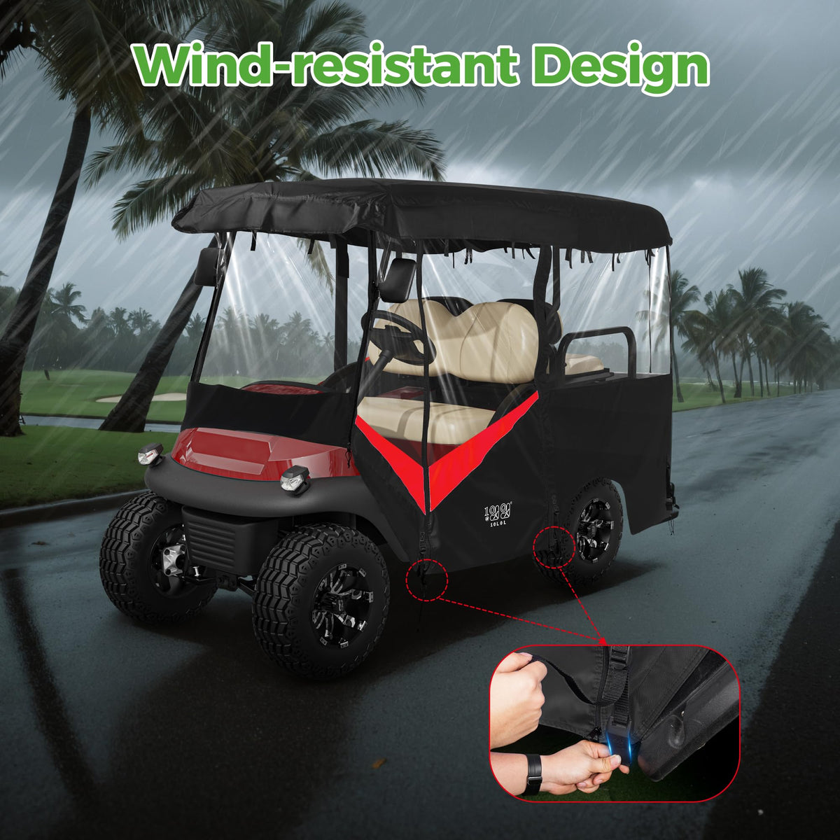 10L0L adaptive roof curvature for 86-87 inch models with optional anti-fog liner.