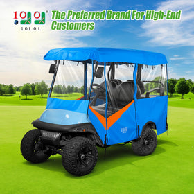 10L0L universal golf cart enclosure clear-windows for unobstructed visibility.