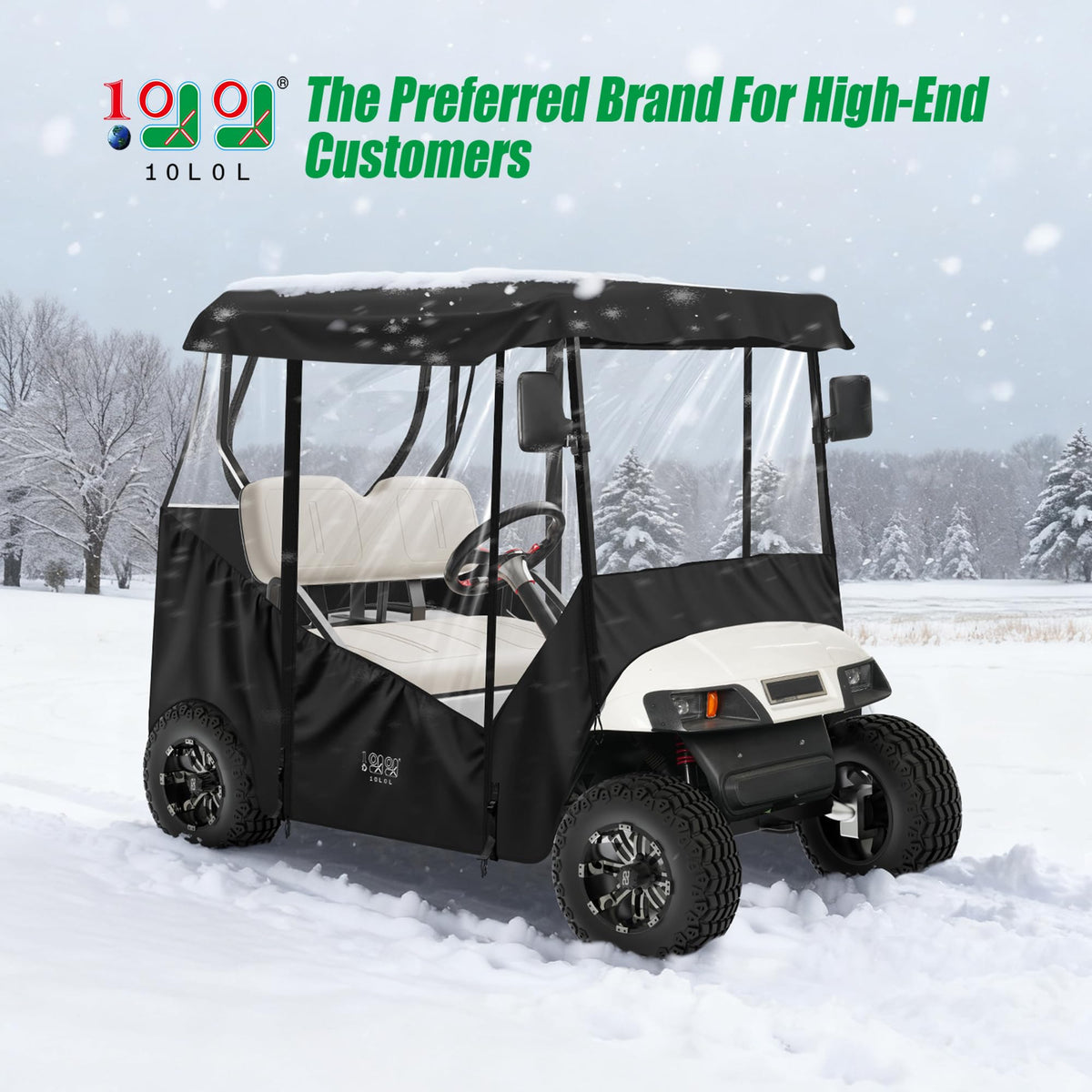 10L0L enclosure covers Club Car Tempo/Onward/DS/Precedent for versatile coverage