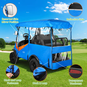 10L0L universal golf cart enclosure easy-ventilation-roll-up enables quick access.