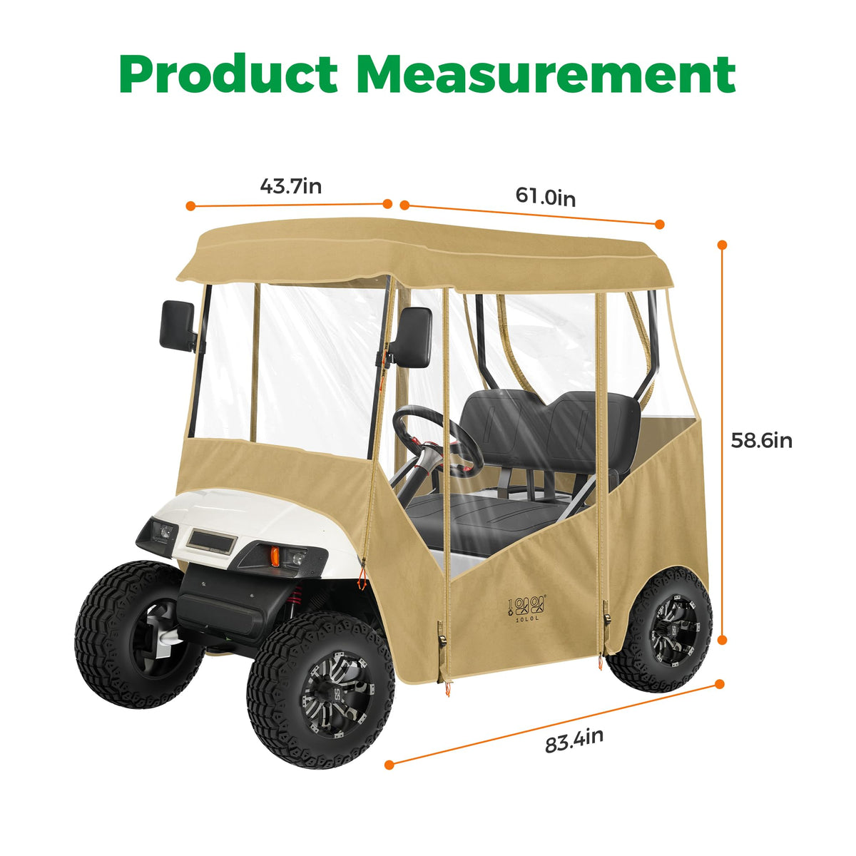 10L0L enclosure compatible with EZGO TXT and Club Car fit