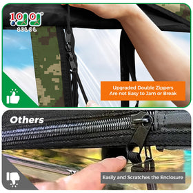 10L0L universal golf cart enclosure large zipper head enables smooth operation.