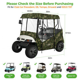 Storage bag included with 10L0L golf cart enclosure for safekeeping
