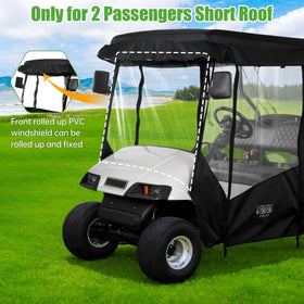 10L0L universal golf cart enclosures side view highlights snug fit