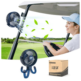 The 10L0L universal golf cart fan with 360-degree rotation for flexible cooling